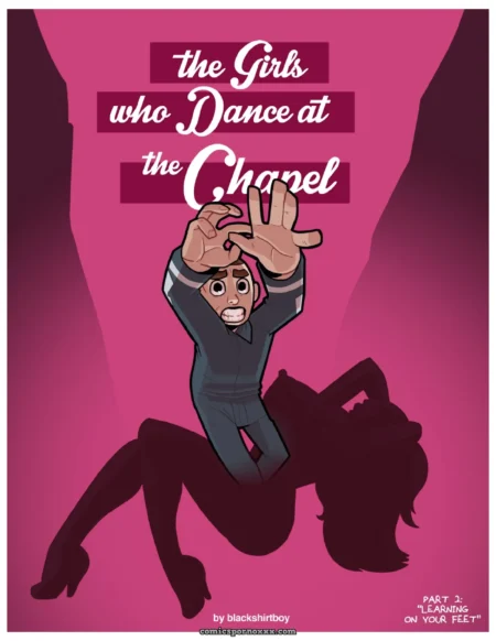 Suited man pleads with hands up as silhouetted dancer grinds crotch against his face, legs spread wide in high heels