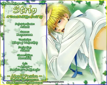 Minami Haruka's white robe slips exposing her bare ass as she arches with a hand on her head amid green leaves