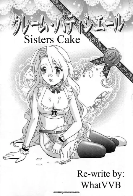 Long-haired woman kneels in lace corset, large breasts exposed, hands tied, nipple visible, wet droplets on skin