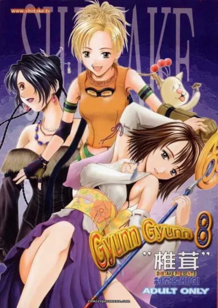 Mugi’s orange top reveals cleavage, Setsuna’s purple skirt lifts to expose bare legs and crotch, lewd explicit positions