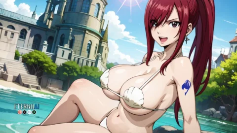 Erza Hentai Naked Sexy Shell Bikini Pics