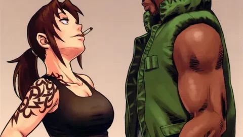 Super Big Size Black Lagoon Fuck Yeah